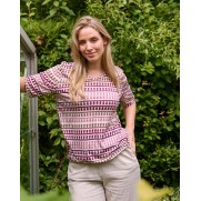 FOS Shirt 7842 Vivi knit look Plum zand